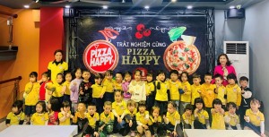 Hoạt động trải nghiệm “ làm Pizza” của các bạn nhỏ Trường Mầm non Hồng Gai